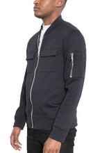 Black Cotton Zip Up Light Weight Jacket