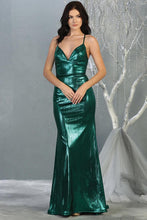 Huntergreen Metallic long evening dress