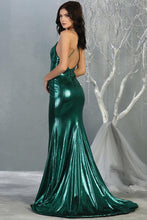 Huntergreen Metallic long evening dress