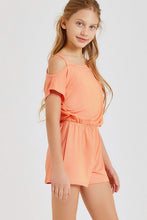 Coral One Shoulder Romper