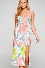 Mint Tropical Floral Midi Dress