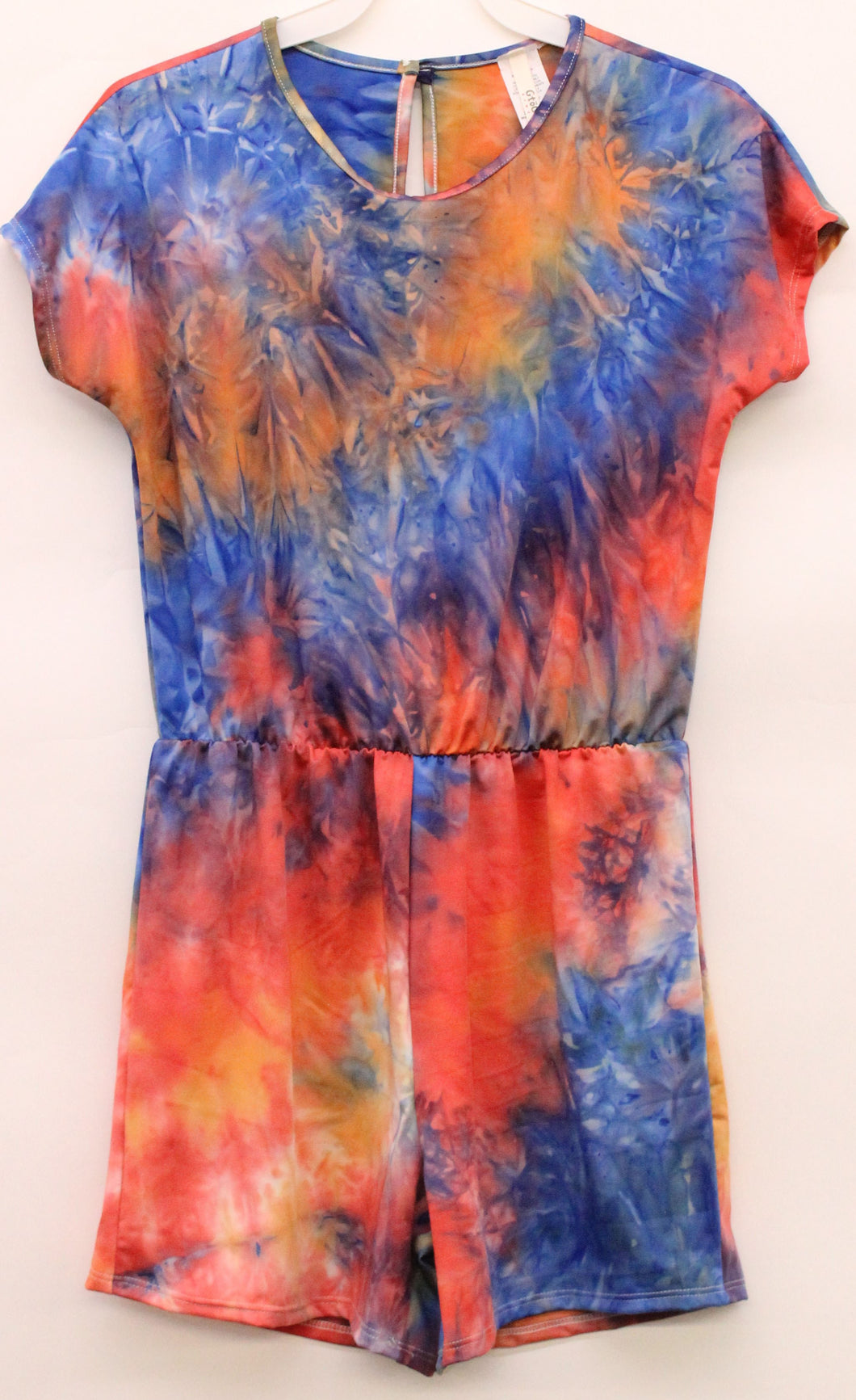 Blue/Orange Kids Size Tiedye Romper