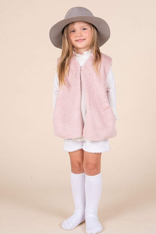 Mauve Soft Fur Vest