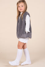 Charcoal Soft Fur Vest