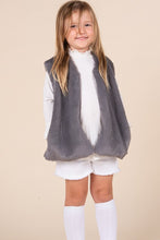 Charcoal Soft Fur Vest