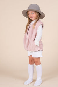Mauve Soft Fur Vest