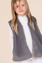 Charcoal Soft Fur Vest