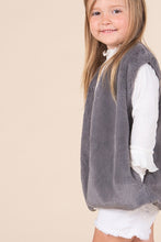 Charcoal Soft Fur Vest