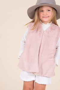Mauve Soft Fur Vest