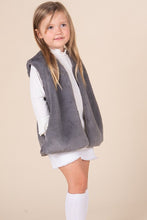 Charcoal Soft Fur Vest