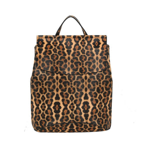 Leopard Fashion Convertible Daily Backpack Shoulder Bag