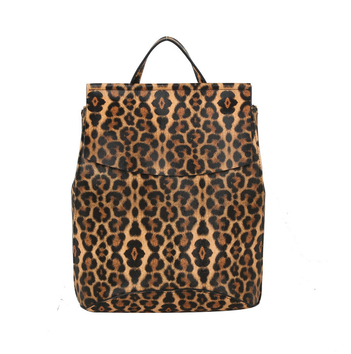 Leopard Fashion Convertible Daily Backpack Shoulder Bag