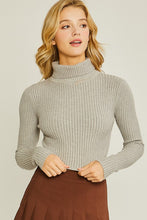 H.Grey Striped V Neck Pullover Sweater