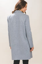 Lt.Grey JQ Fleece Long Line Coat