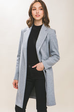 Lt.Grey JQ Fleece Long Line Coat