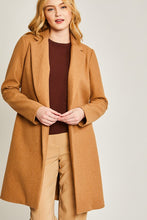Camel JQ Fleece Long Line Coat