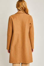 Camel JQ Fleece Long Line Coat