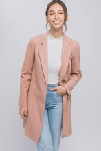 Mauve JQ Fleece Long Line Coat