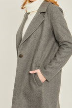 Grey JQ Fleece Single Breasted Coat