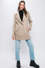 Oatmeal JQ Fleece Single Breasted Coat