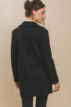 Black JQ Fleece Single Breasted Coat