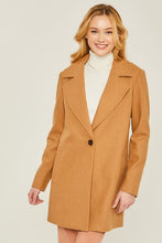 Camel JQ Fleece Single Breasted Coat
