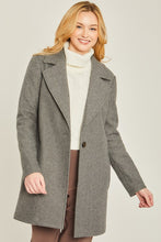Grey JQ Fleece Single Breasted Coat