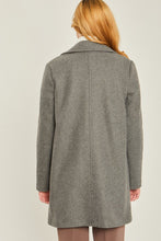 Grey JQ Fleece Single Breasted Coat