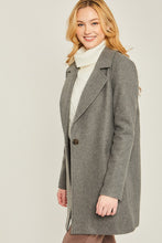 Grey JQ Fleece Single Breasted Coat