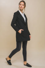 Black JQ Fleece Single Breasted Coat