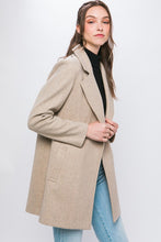 Oatmeal JQ Fleece Single Breasted Coat