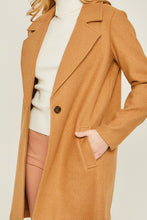 Camel JQ Fleece Single Breasted Coat