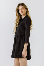 Black Shirt Mini Dress