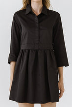 Black Shirt Mini Dress