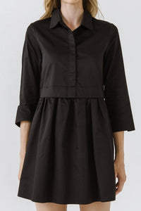 Black Shirt Mini Dress