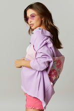 Lavender Sequin Donut Patch Twill Jacket