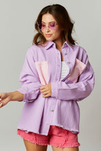 Lavender Sequin Donut Patch Twill Jacket