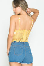 Yellow Daisy Laced Flower Crop top