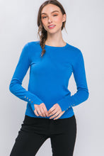 Blue Fine Yarn Sweater Top