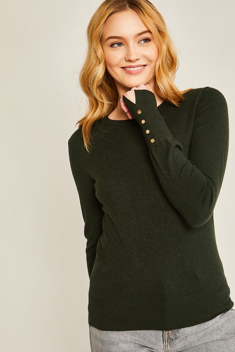 Black Fine Yarn Sweater Top