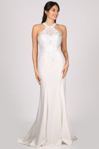 Off White Halter Look, Mermaid White Dress