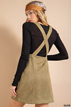 Olive Sueded Overall Skirt