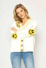 White Smiley Face Cardigan