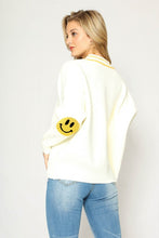White Smiley Face Cardigan