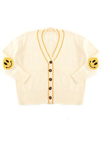 White Smiley Face Cardigan