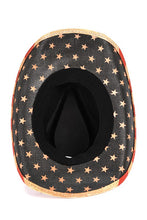 Khaki/Red American Flag Summer Western Cowboy Hat