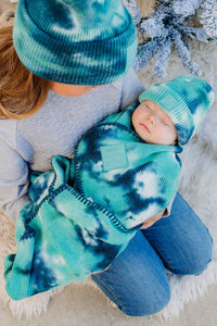 Deepteal/Seagreen C.C Baby Tie Dye Blanket