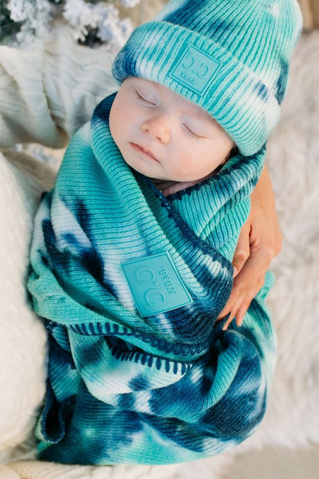 Deepteal/Seagreen C.C Baby Tie Dye Blanket