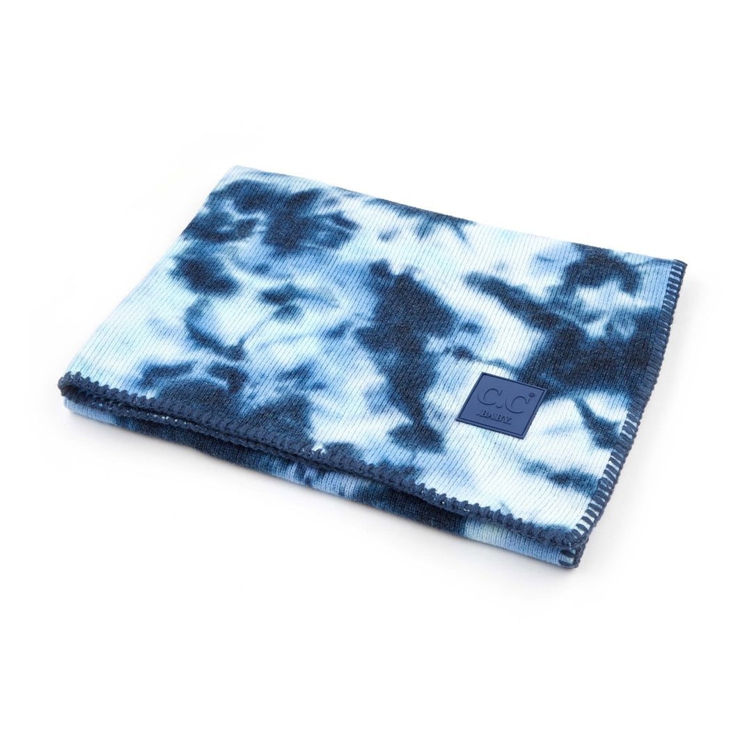 Navy/Pale Blue C.C Baby Tie Dye Blanket