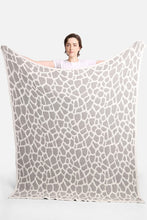 Gray Giraffe Print Luxury Soft Throw Blanket
